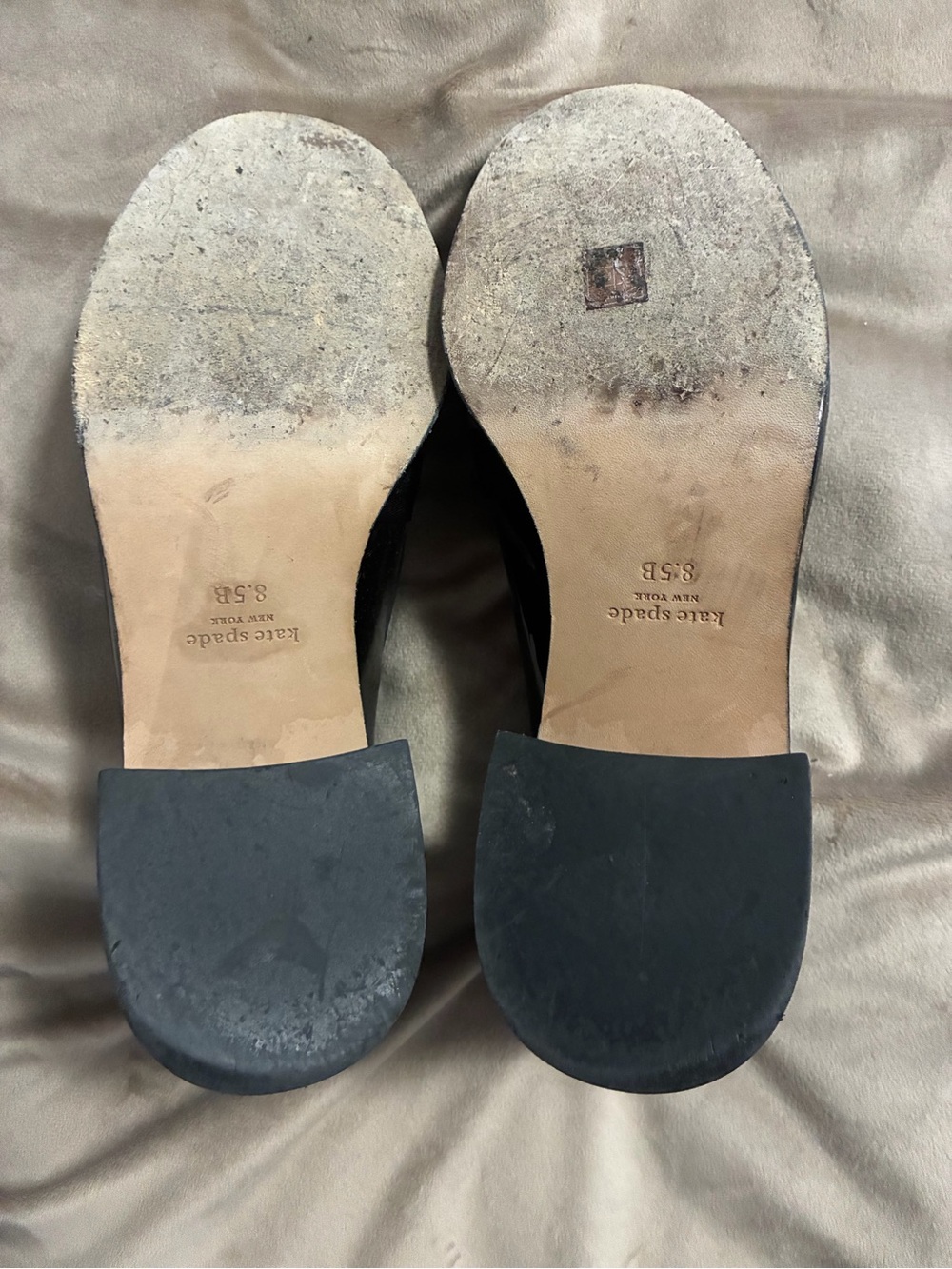 kate spade Black Patent Loafers with Striped Grosgrain Bow - Picture 3 of 3